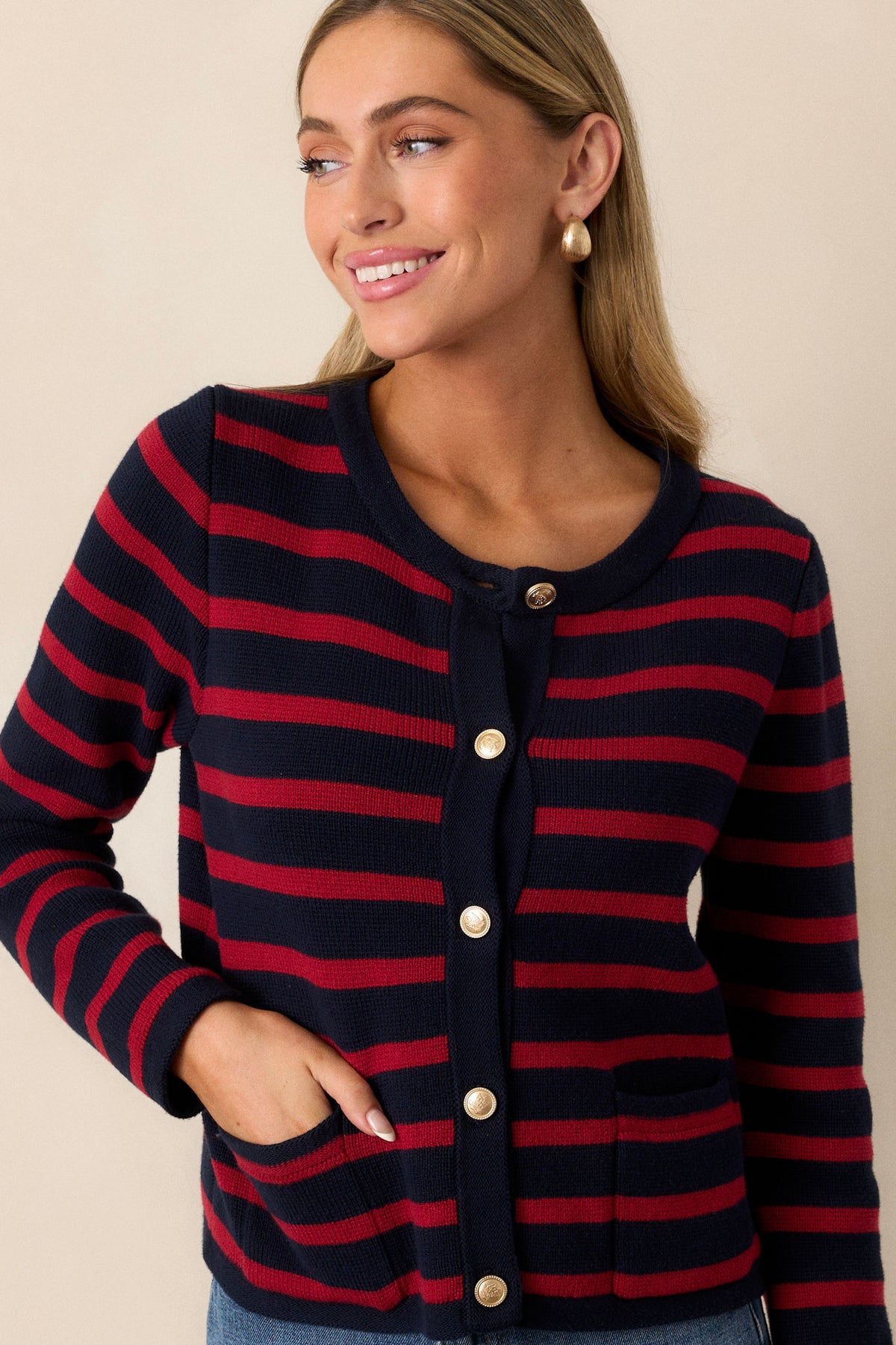 Red Emblem Cardigan Unisex