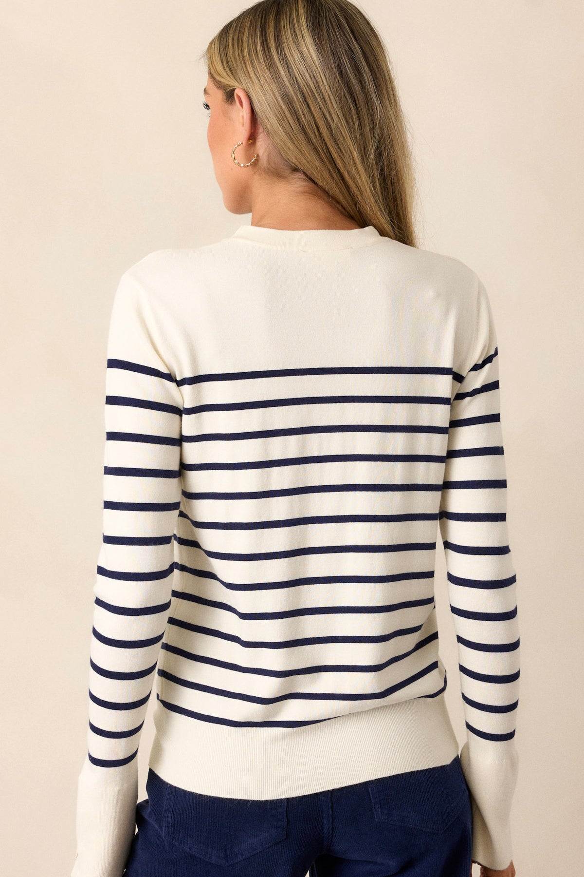 THE NAVY STRIPES CLEO TOP