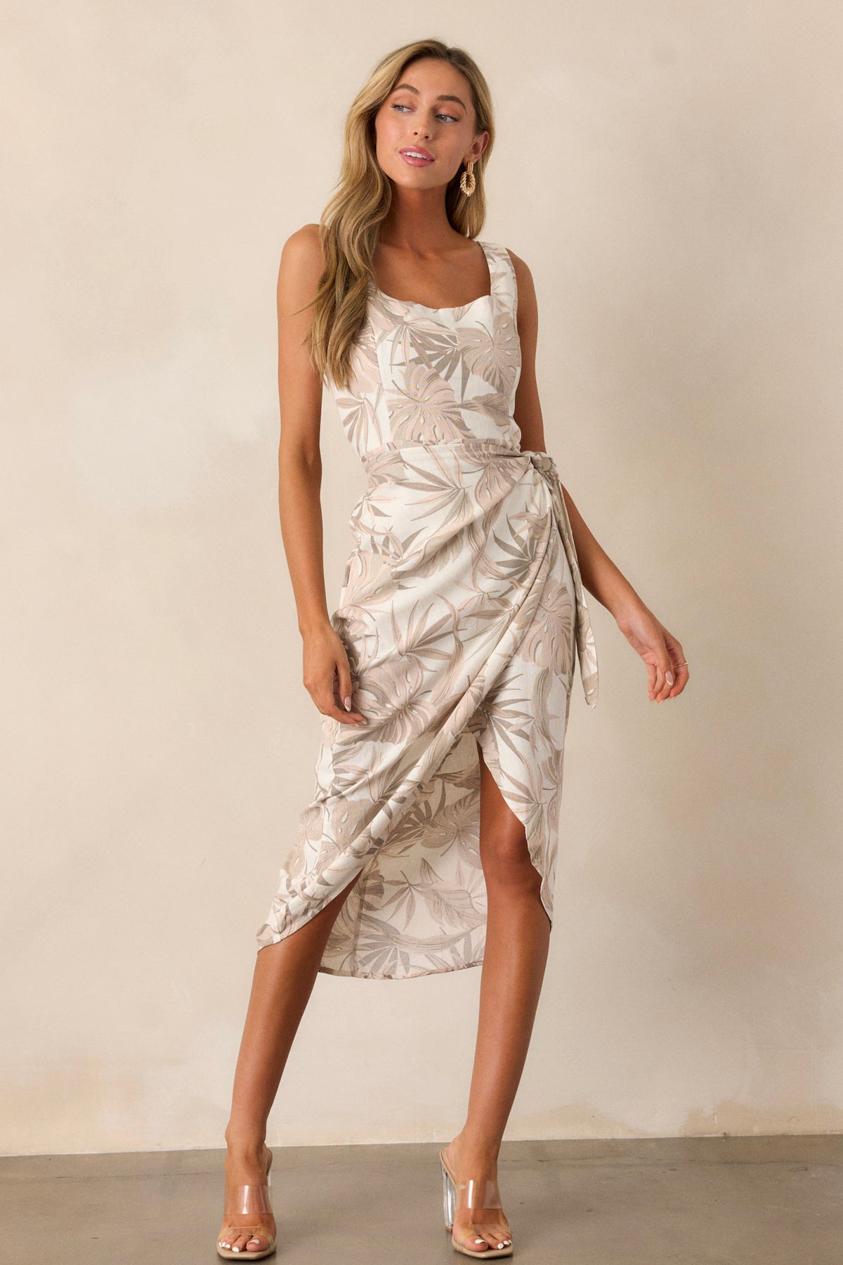 Tropical Wool Midi Dress main image 1