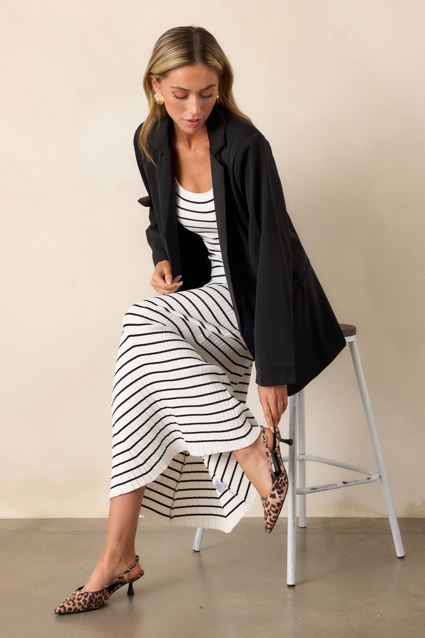 Black Oversized Blazer All Outerwear Red Dress