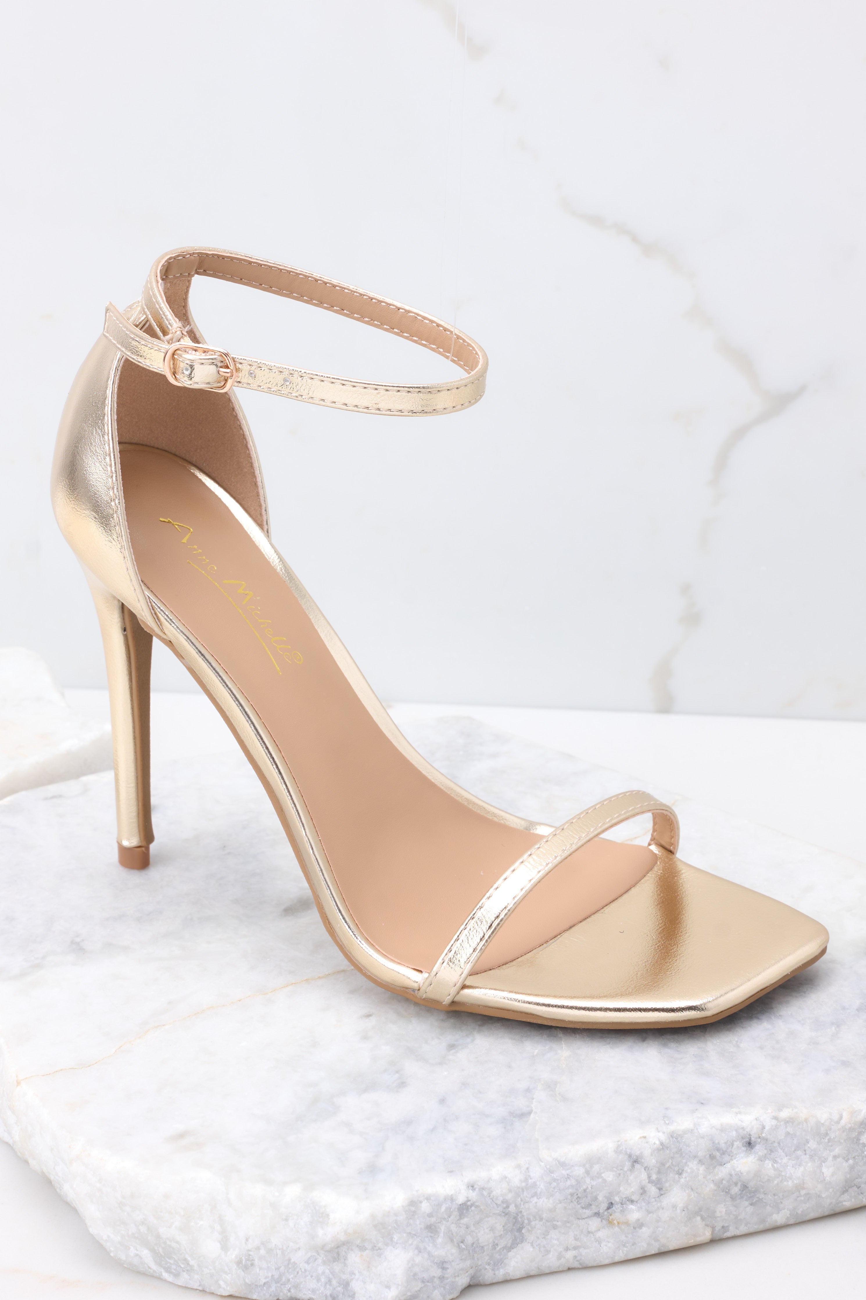 Buy Gold Heeled Sandals for Women by Fabbhue Online | Ajio.com