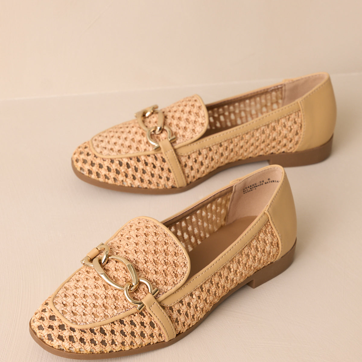 Women's Stick To Your Word Natural Woven Loafer | Color: Tan | Size: 5.5