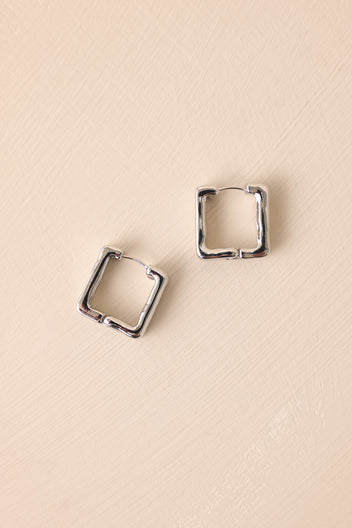 Square Form Hoop Earrings HL3422