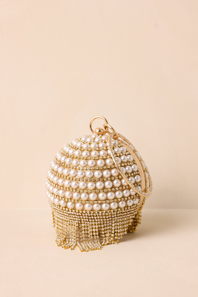 Gold And Ivory Hand Embroidery Clutch main image 1