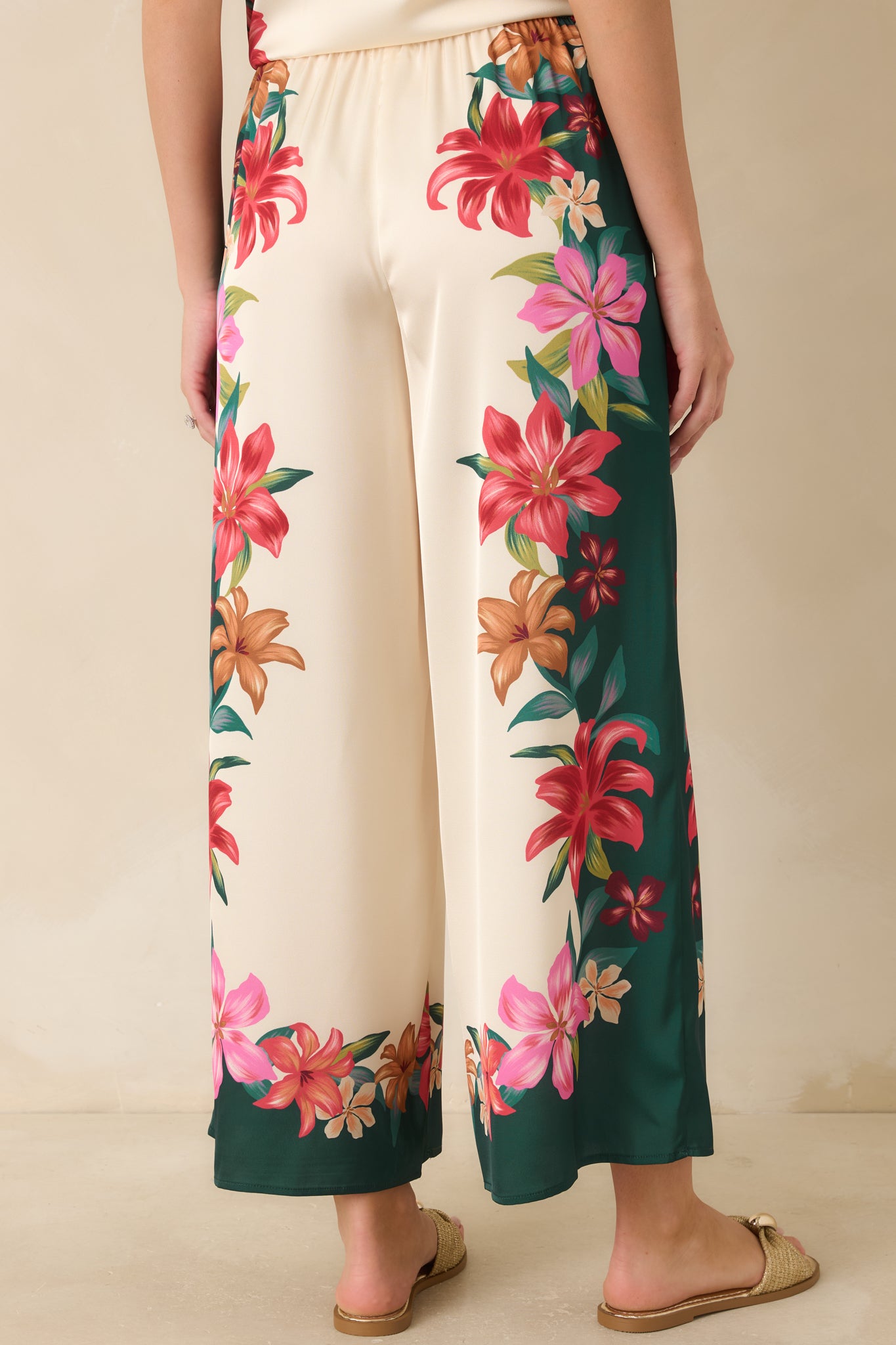 Lani Kiwi Teal Multi Floral Wide Leg Pants | Z Supply
