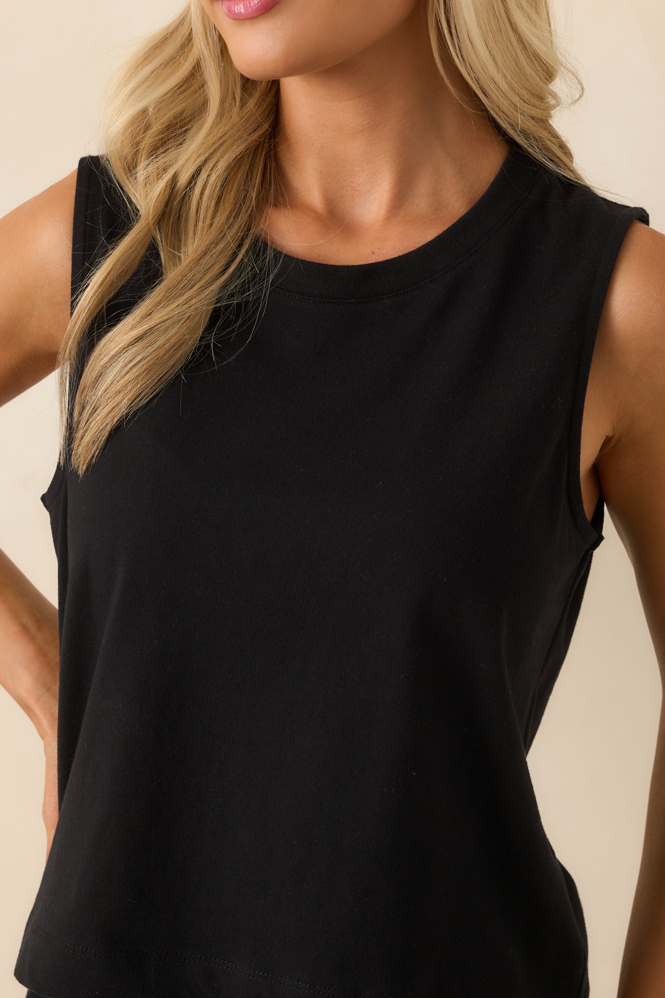 Z Supply Sloane Cotton Jersey Tank In Black | Red Dress
