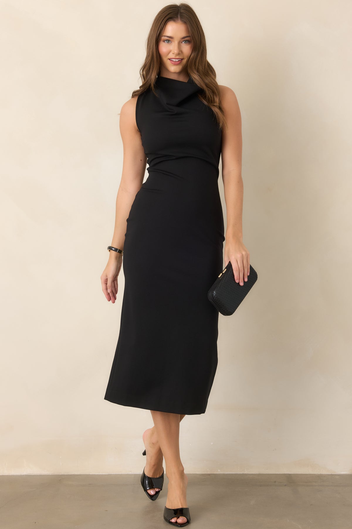 SPANX Ponte Sleeveless Midi Dress | Classic Black