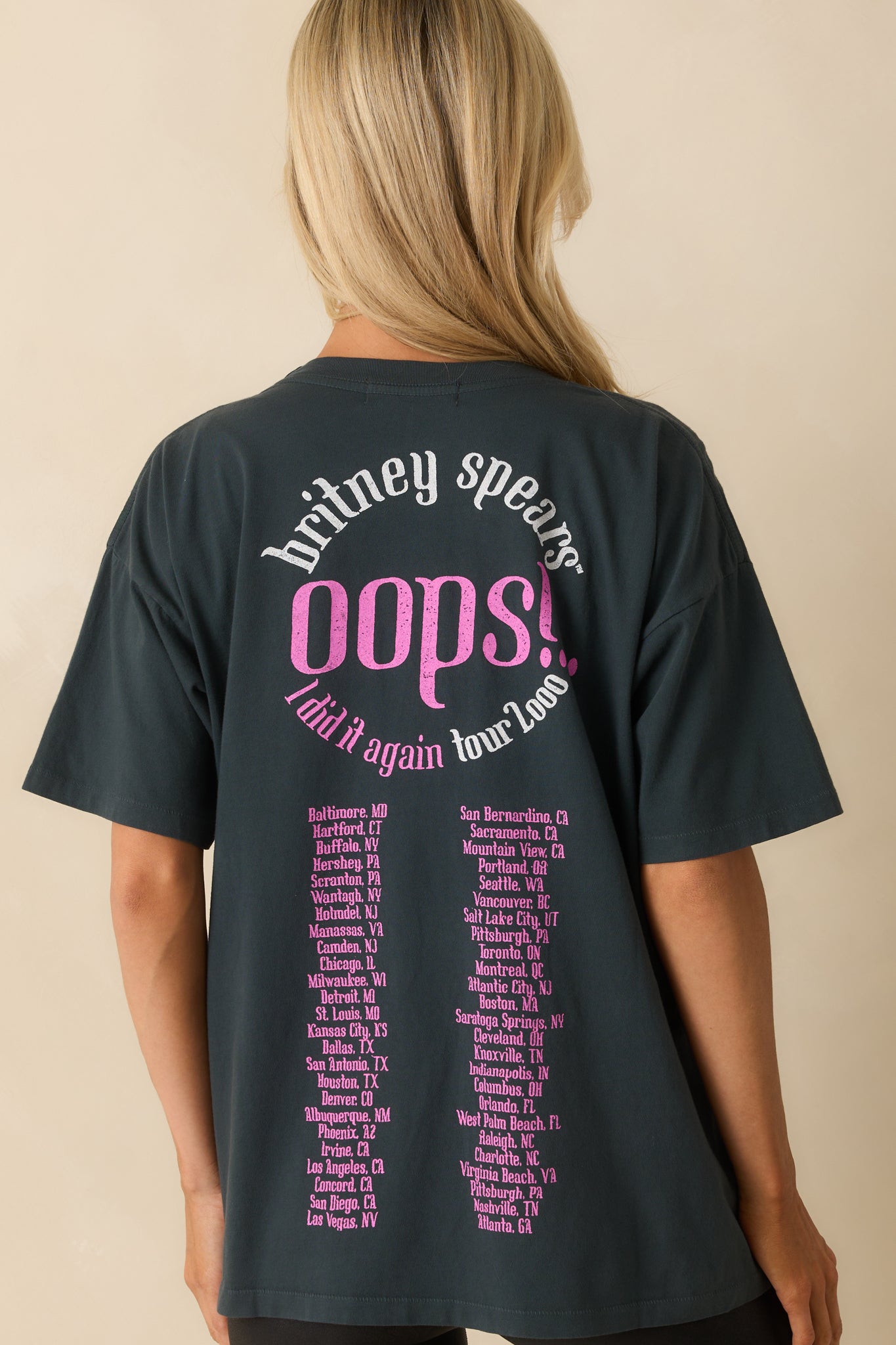 Daydreamer Britney Spears Black Oops I Did It Again Tee | Red Dress
