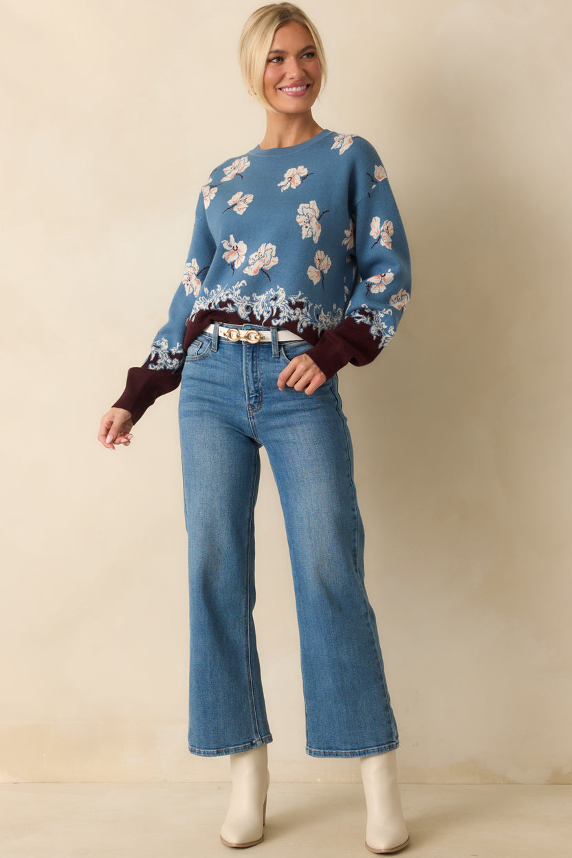 MEILANI SWEATER SET, BLUETTE BRANDMARK JACQUARD
