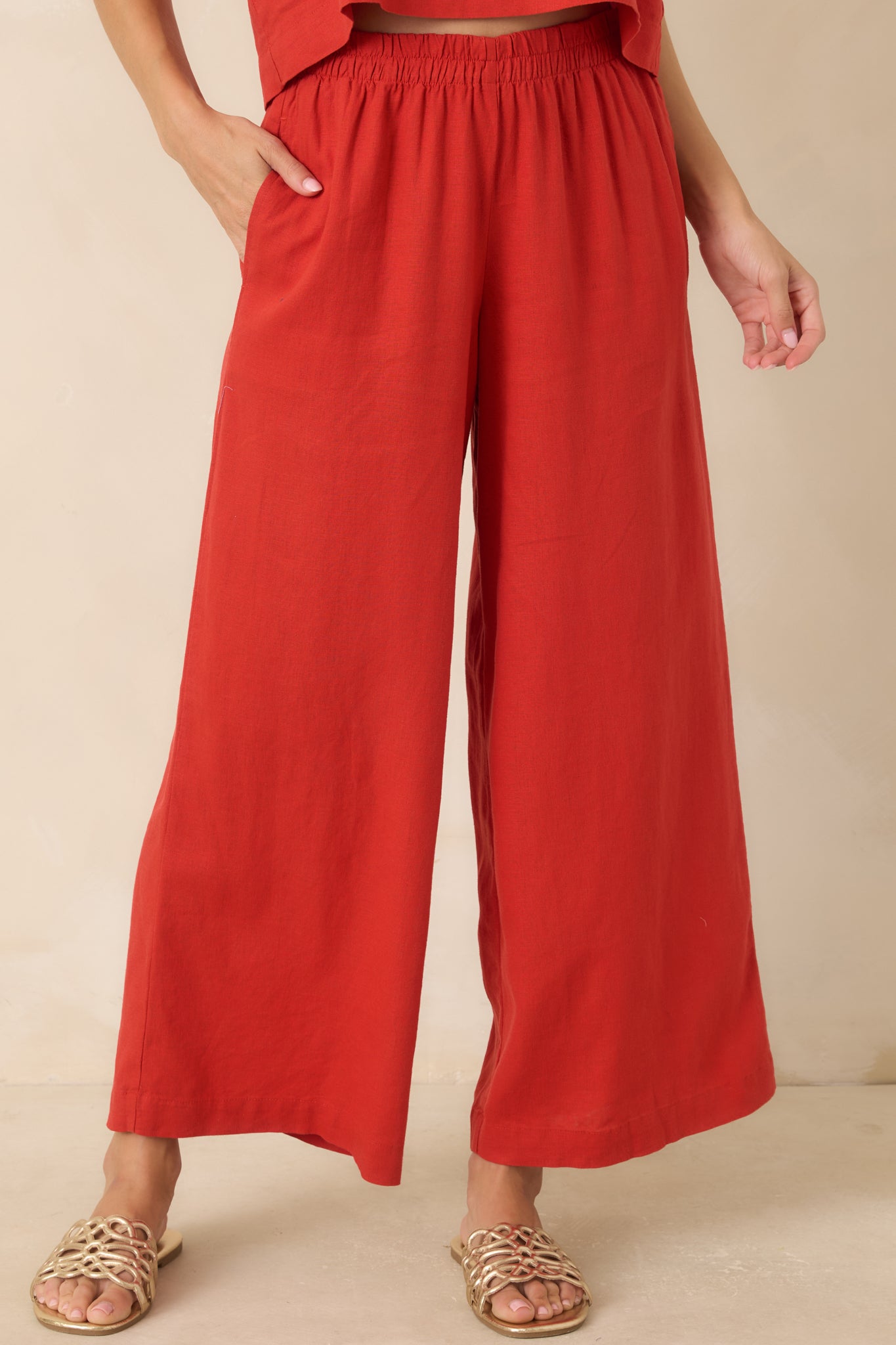womens red dress trousers Kasper Women's Straight-Leg Pants (10, Fire Red) and everyday wear High Waist Red Palazzo Pants,