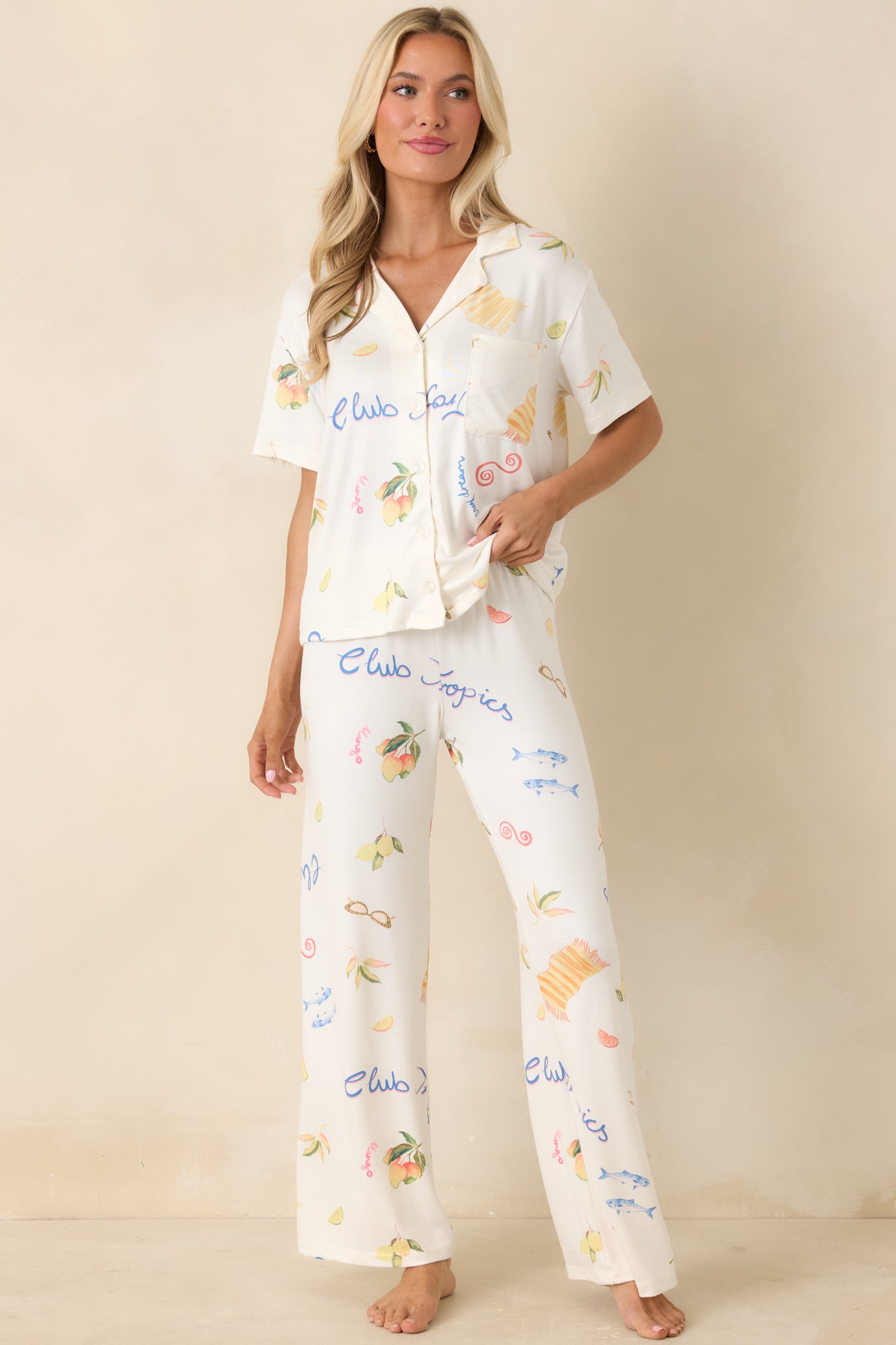 Z Supply Vanilla Ice Vintage Tropic Pants | Red Dress