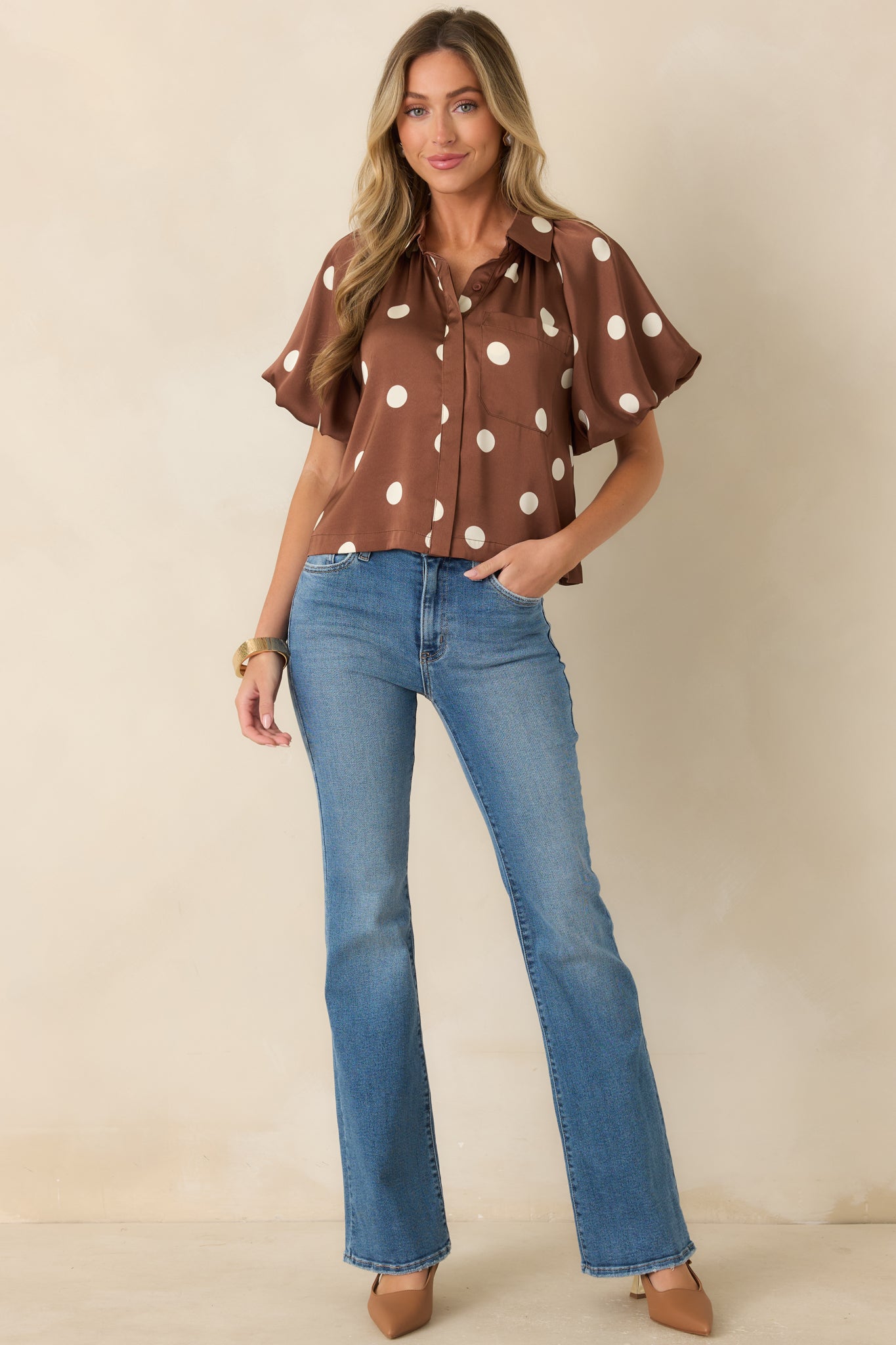 dress tops women Soft Spoken Long Sleeve Blouse | Trendy Women's please refer to the actual product J.McLaughlin Women's Theodora Short Sleeve