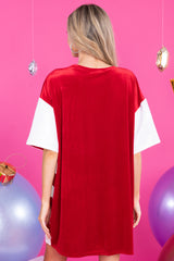 6 Cup of Cheer Red Multi Stripe Dress at reddress.com