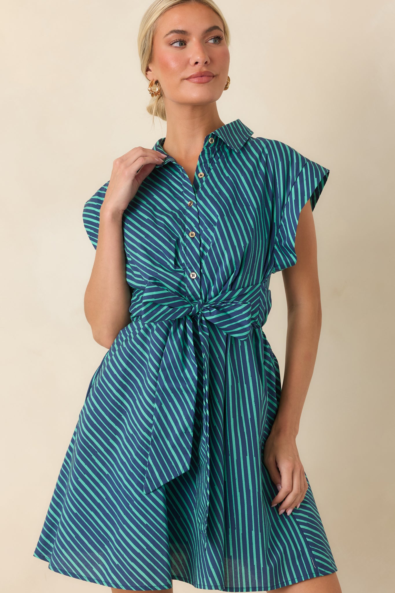 teal casual dress Baltic Born Womens Natia Tank | modest shape Teal Infinity Dress: Asymmetrical Midi