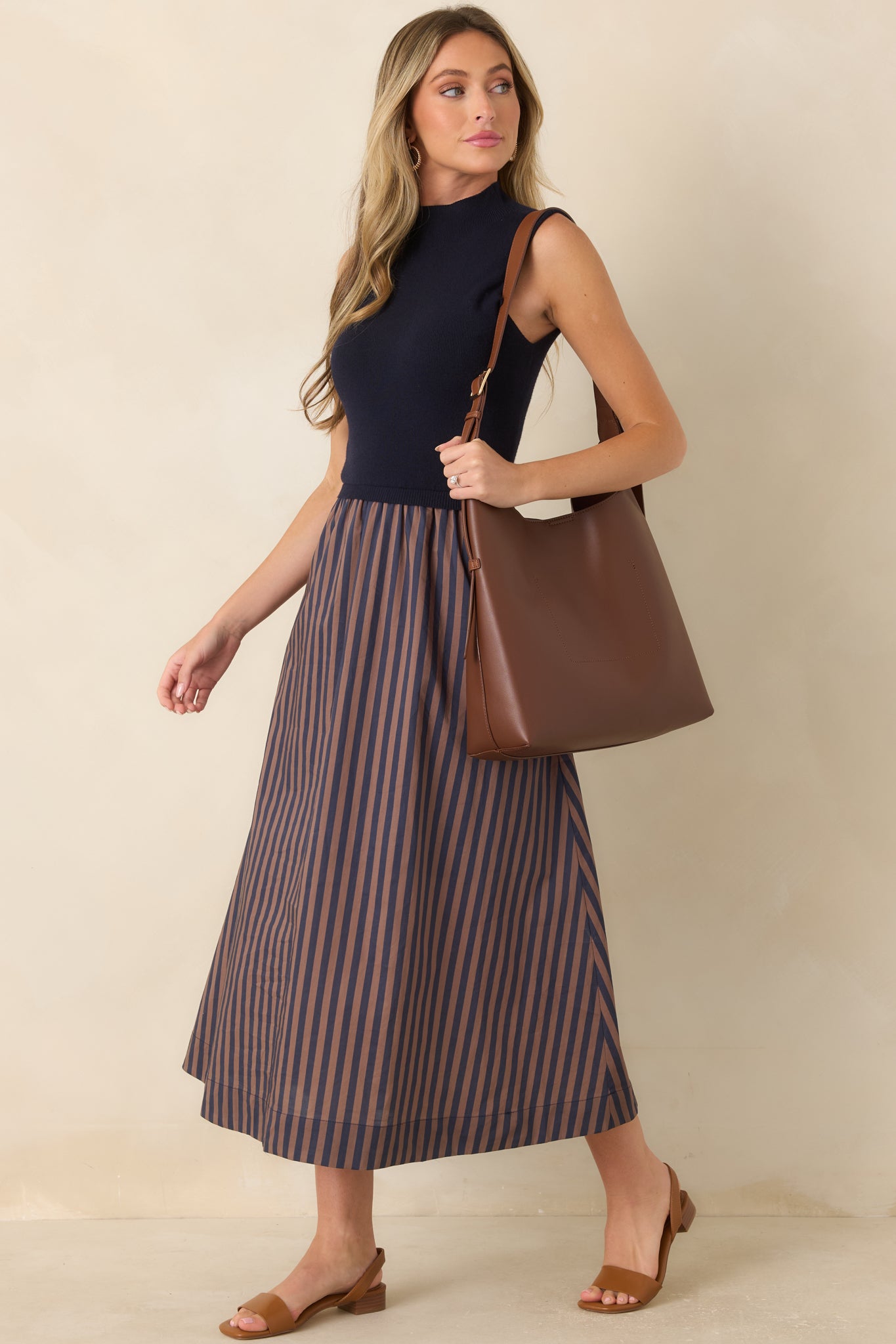 Caramel Brown Faux Leather Sandals - All Shoes
