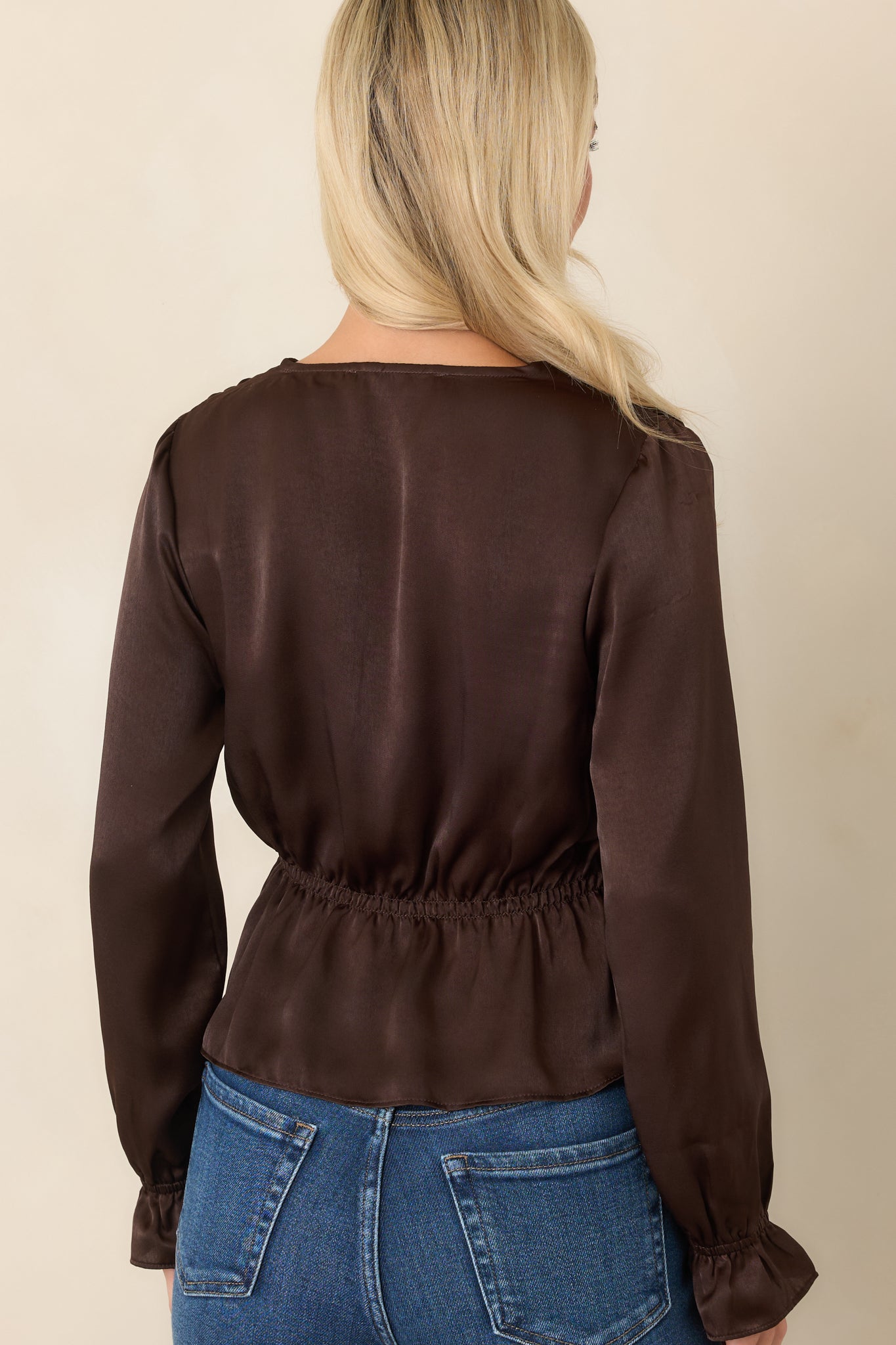 Tatiana Brown Poet Sleeve Blouse | ASTR the Label