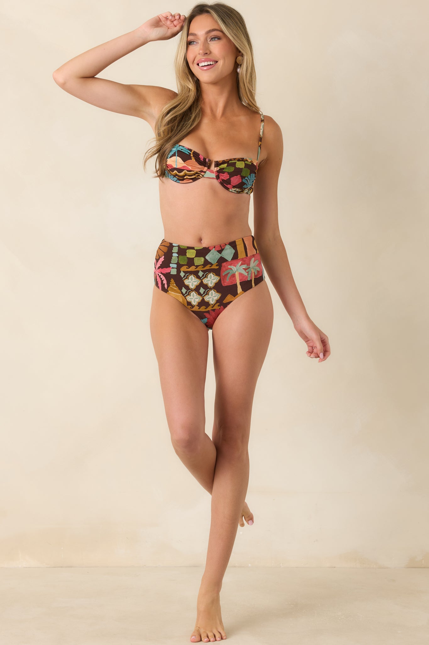 Coastal-inspired bikini bottoms with seaside details, a supportive waistband, and a relaxed vacation-ready fit.