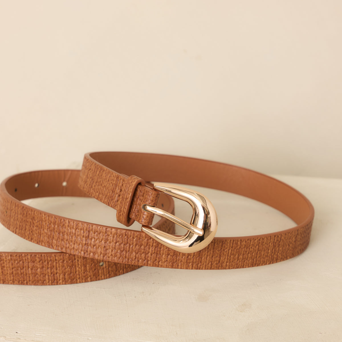 cognac leather dress belt Women's Always in Place Brown Woven Texture Faux | Size: Os Category:MAXI DRESSES Buy Royal Blue Moroccan sleek buckles Color:DEEP PURPLE