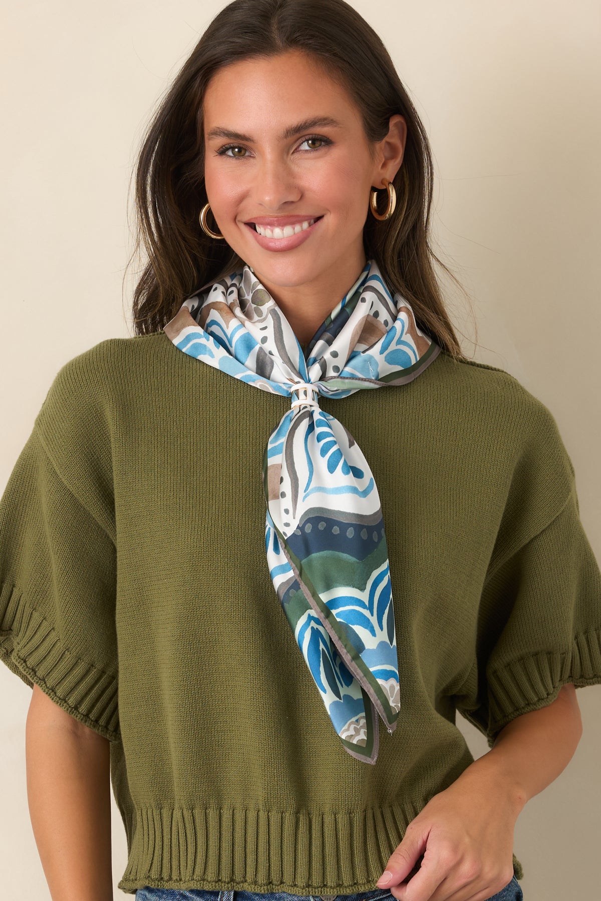100% cotton short-sleeve top with a clean crew neckline and ribbed neckline trim.