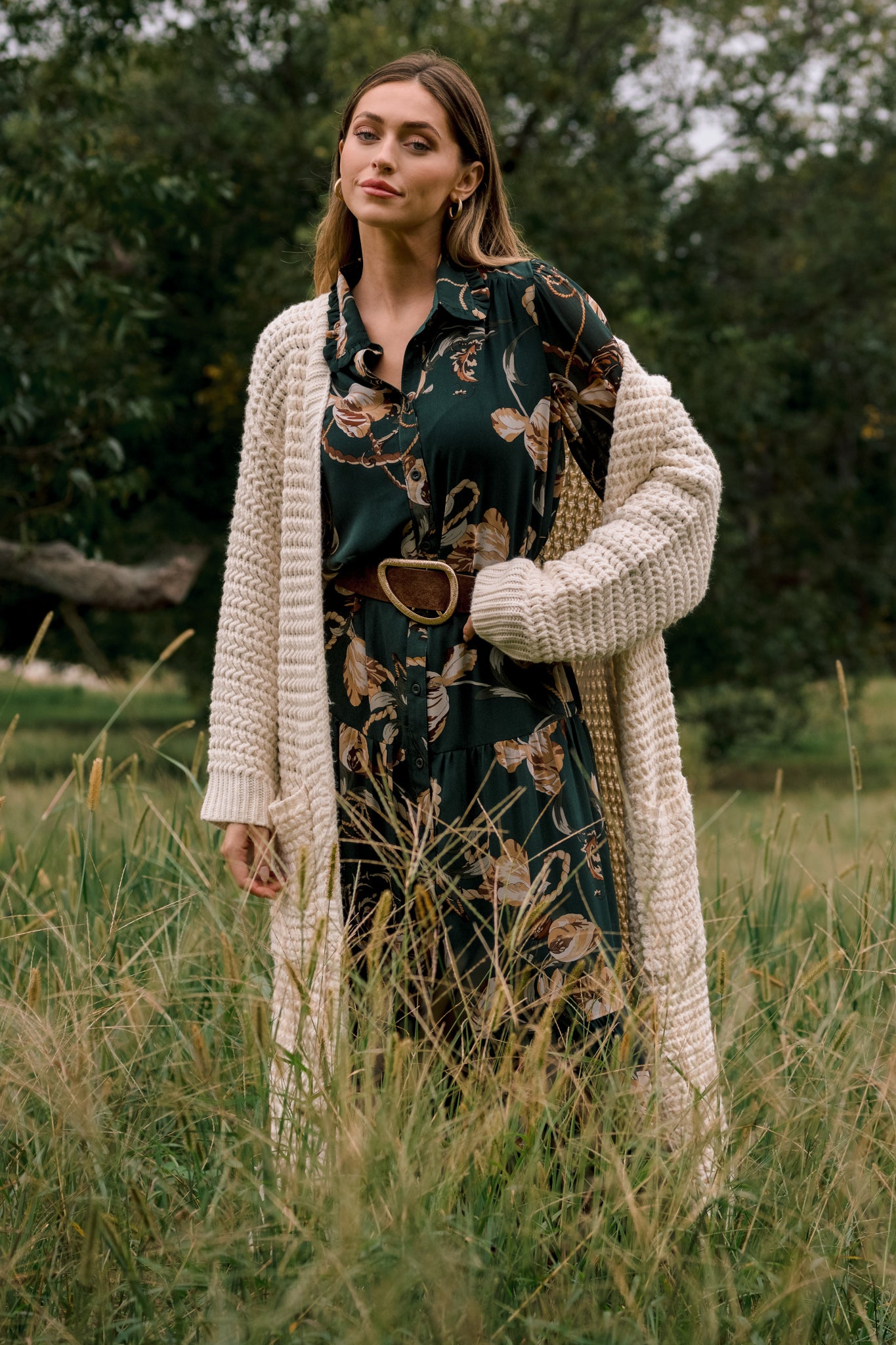 Cream Knit Duster Cardigan - Women's Tops | Red Dress