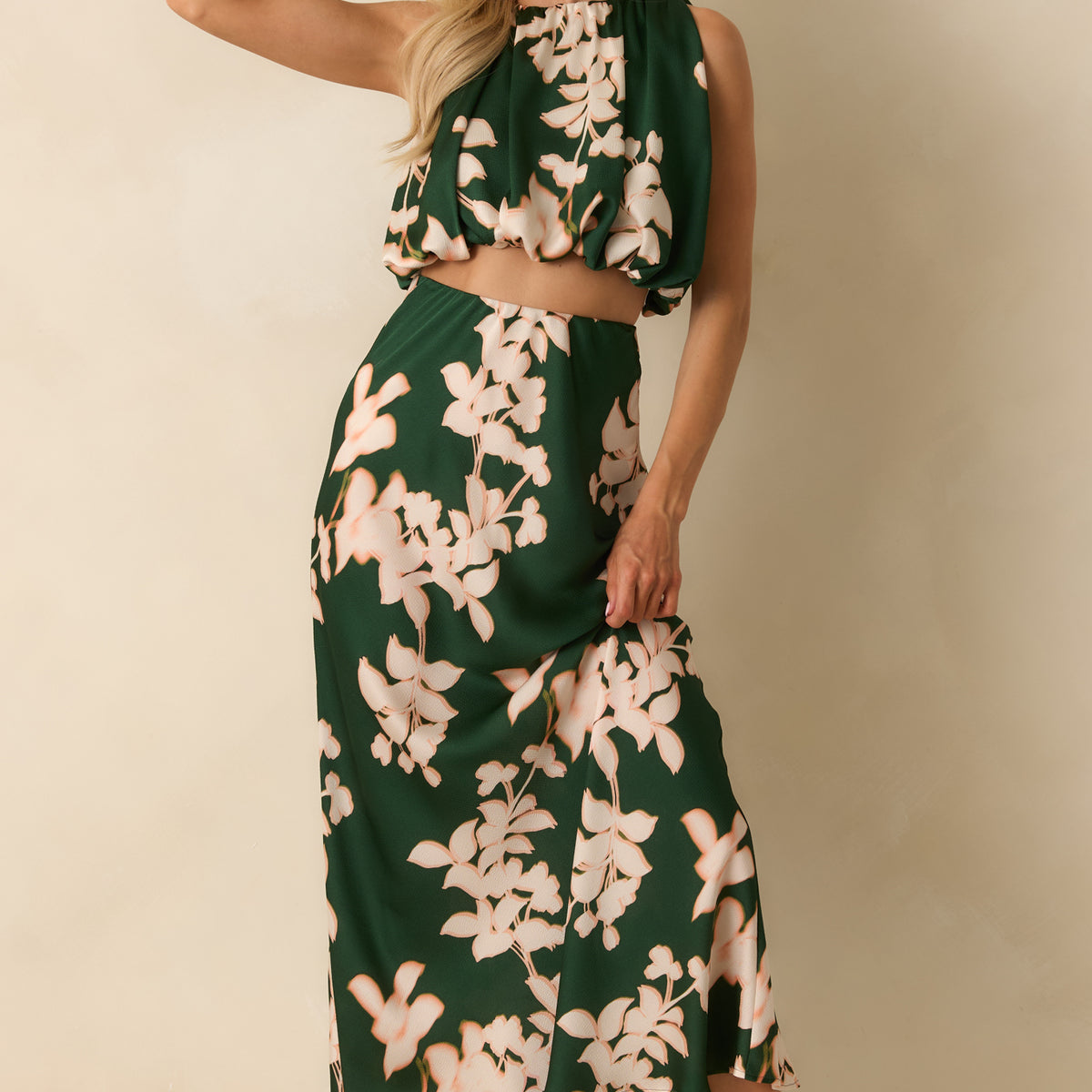 vilma floral ruched midi dress Vilma Floral Ruffle Ruched Midi Dress - $59.20