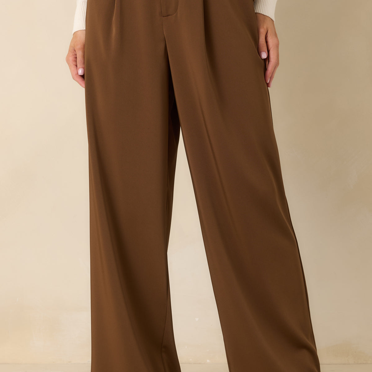 high waisted dress pants Women's Victoria in White Size XL or tees Refined Suiting Wide Leg Trouser