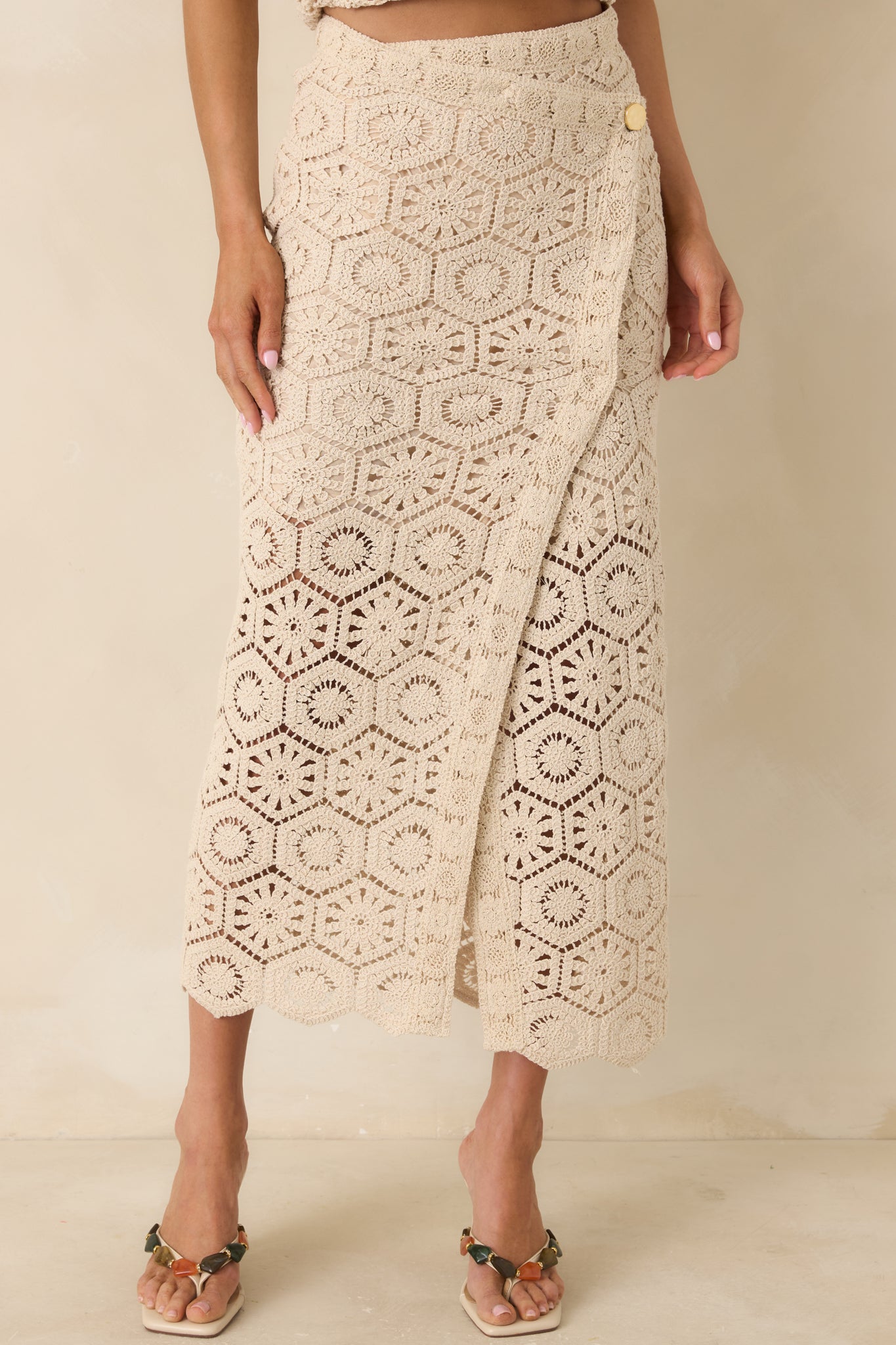 Z Supply Natural Raquel Lace Skirt | Red Dress