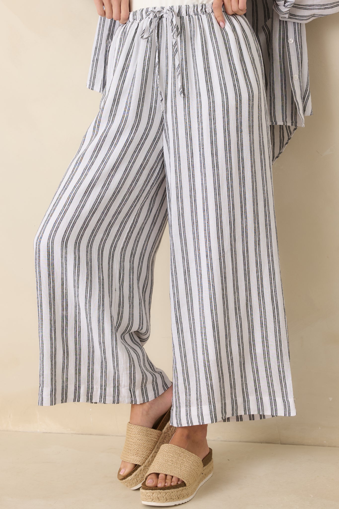 Z Supply The Perfect Black & White Stripe Pants | Red Dress