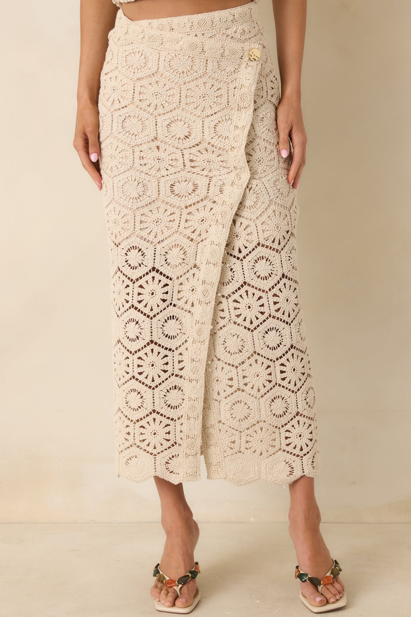 Z Supply Natural Raquel Lace Skirt | Red Dress