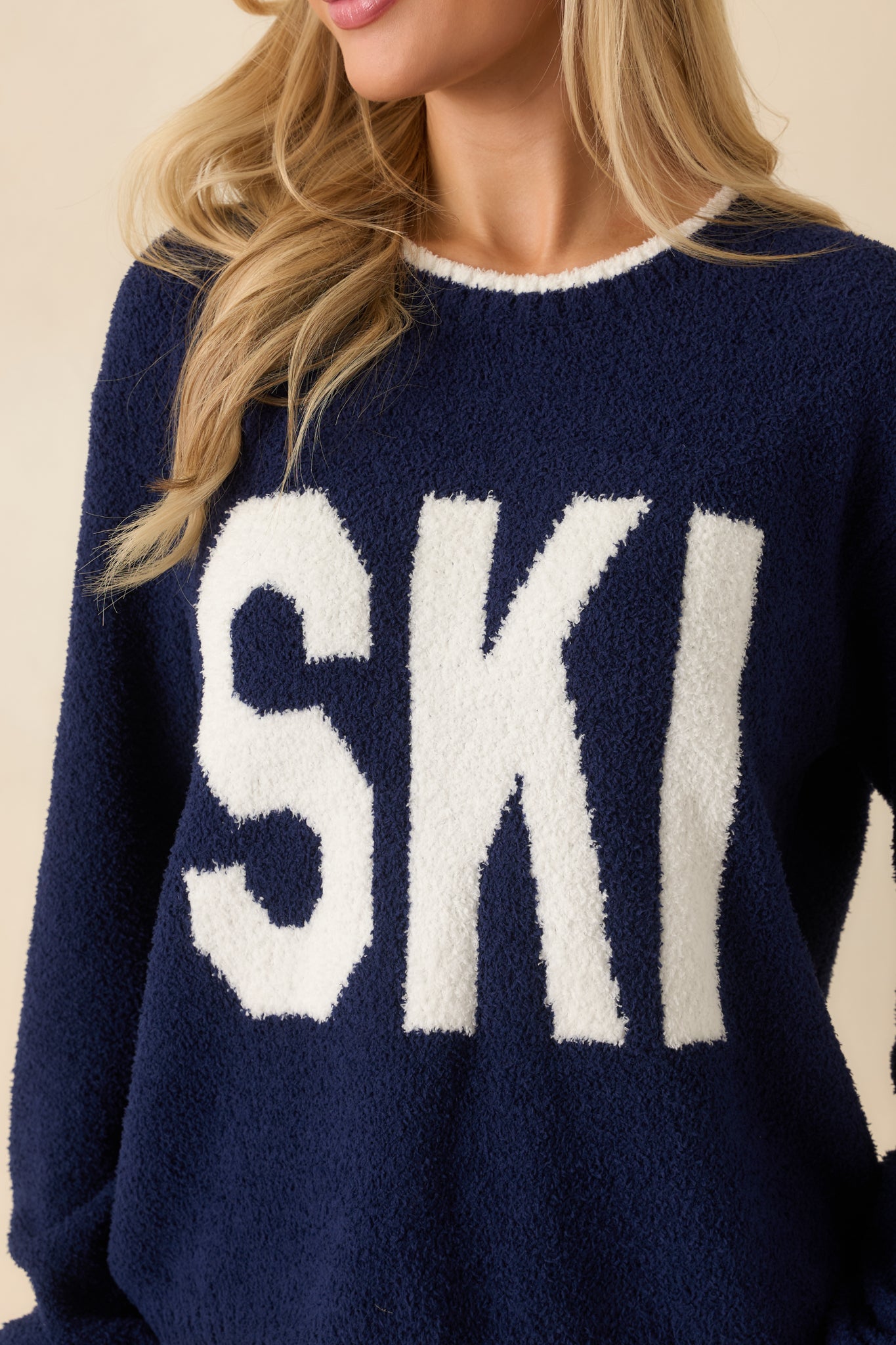 Z Supply Blue Sapphire Ski Plush Sweater | Red Dress