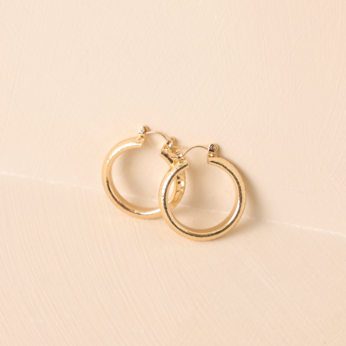 thumbnail image 2 of Rose Gold Red Gold Pink Creole Hoop Earrings – 1 Pair, Women's 2 of 5