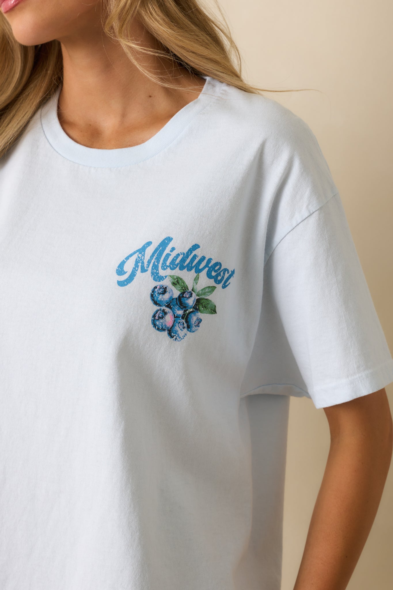  Detailed shot of the chest graphic, showing the “Midwest” text and blueberry illustration clearly.