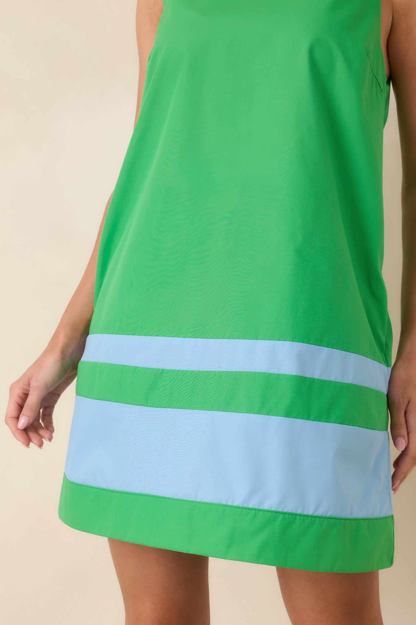 princess polly baby blue dress Baby Blue Tiered Colorblock Sleeveless Midi Dress main image 1
