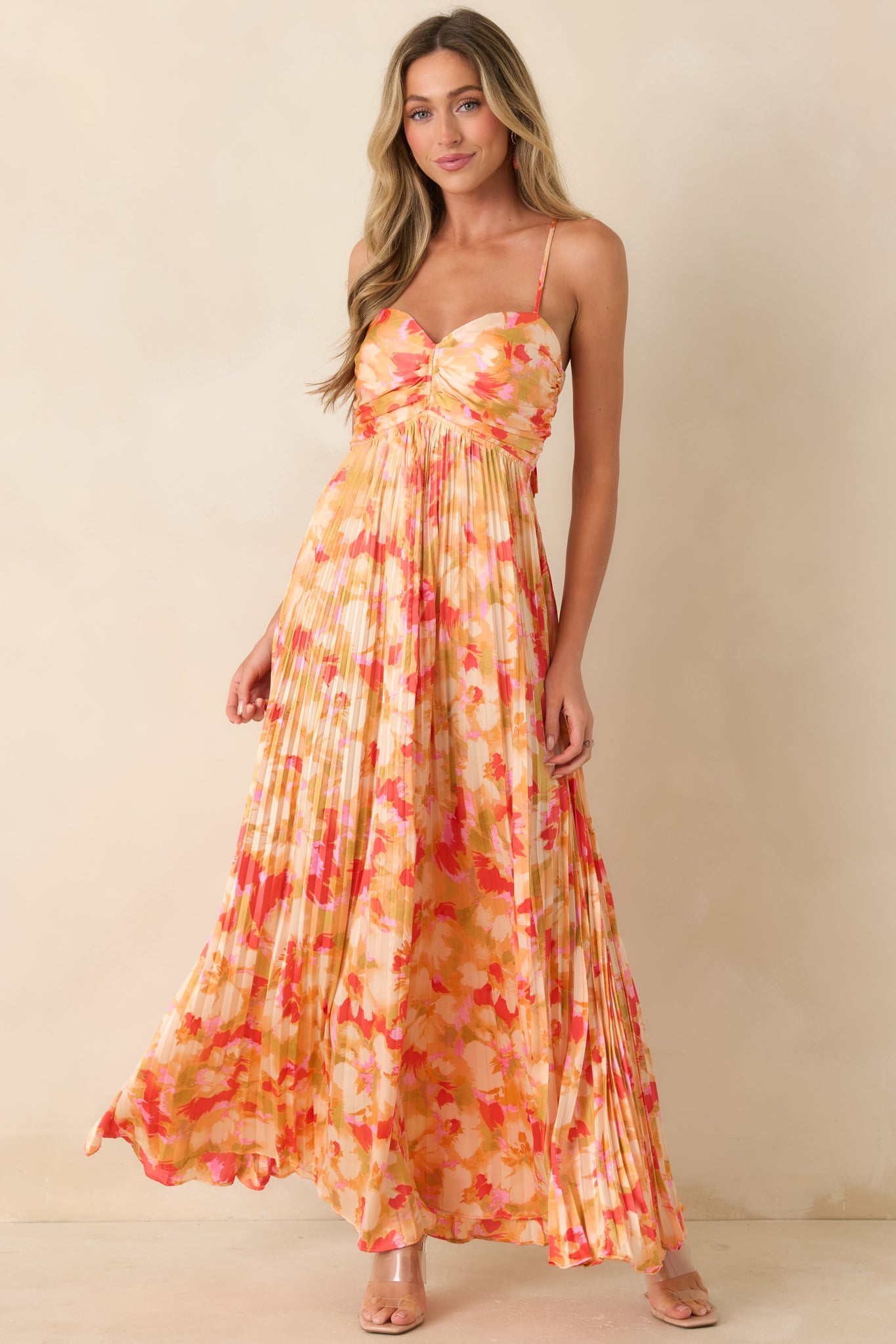 chinese dress ladies Palma Pleated Tiered Midi Dress main image 1