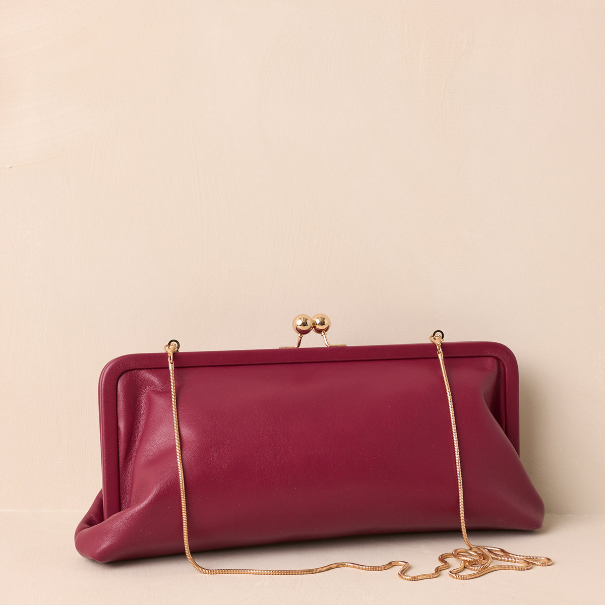 Burgundy Faux Leather Clutch Handbag - All Accessories | Red Dress Burgundy Faux Leather Clutch Handbag - All Accessories | Red Dress