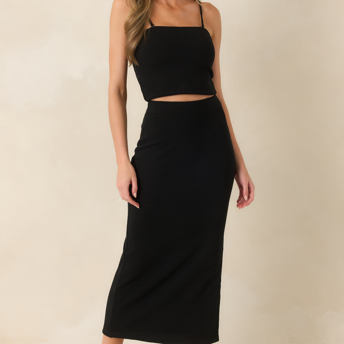 Z Supply Black Knit Caffari Tube Top | Red Dress
