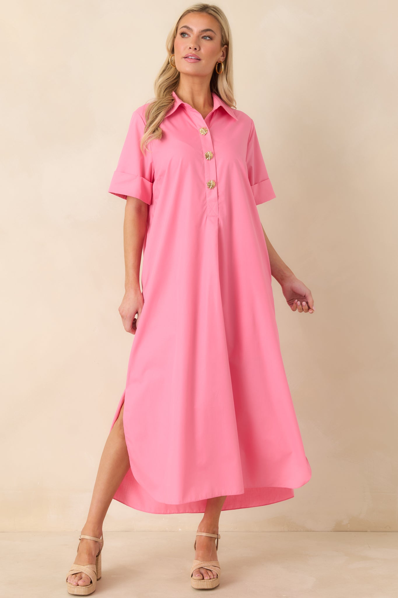 Front-facing full body photo focusing on the functional side pockets integrated into the skirt.