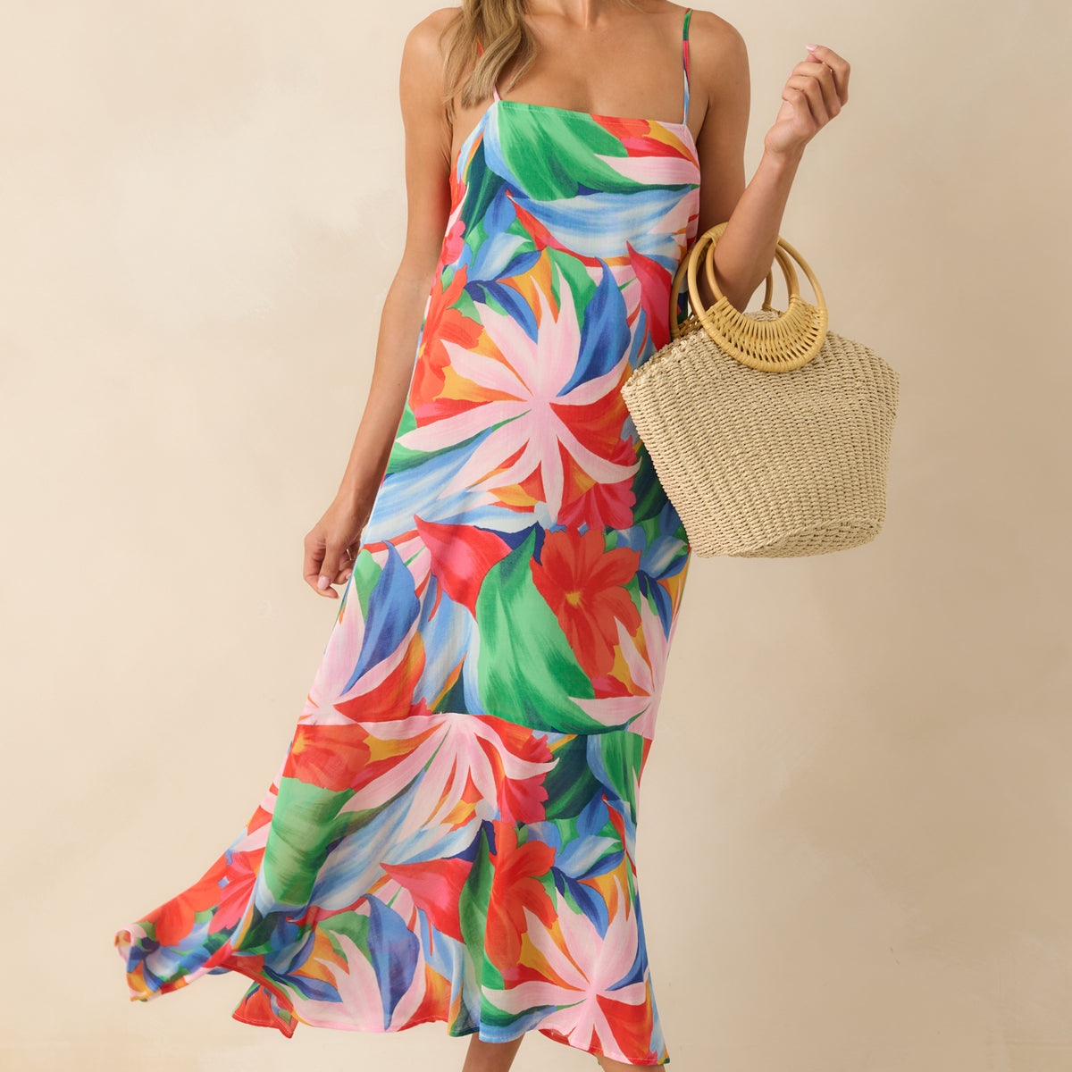 Z Supply Coast Villa Floral Maxi Dress In Pink Multi | Red Dress