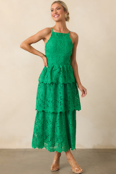 strapless open back dress Emerald Green Floral Embroidered Dress - Mini Dresses