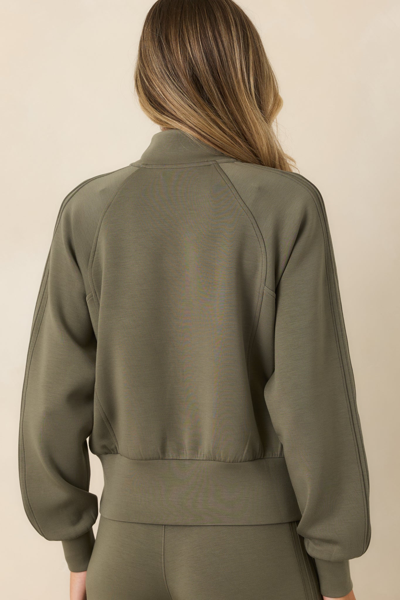 Herb Green Pintuck Track Jacket | SPANX AirEssentials®