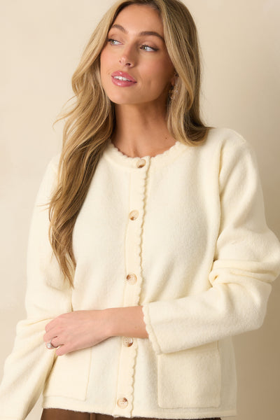 トップス Time is on NEW MIX COLLARED CARDIGAN トップス Time is on NEW MIX COLLARED CARDIGAN トップス Time is on