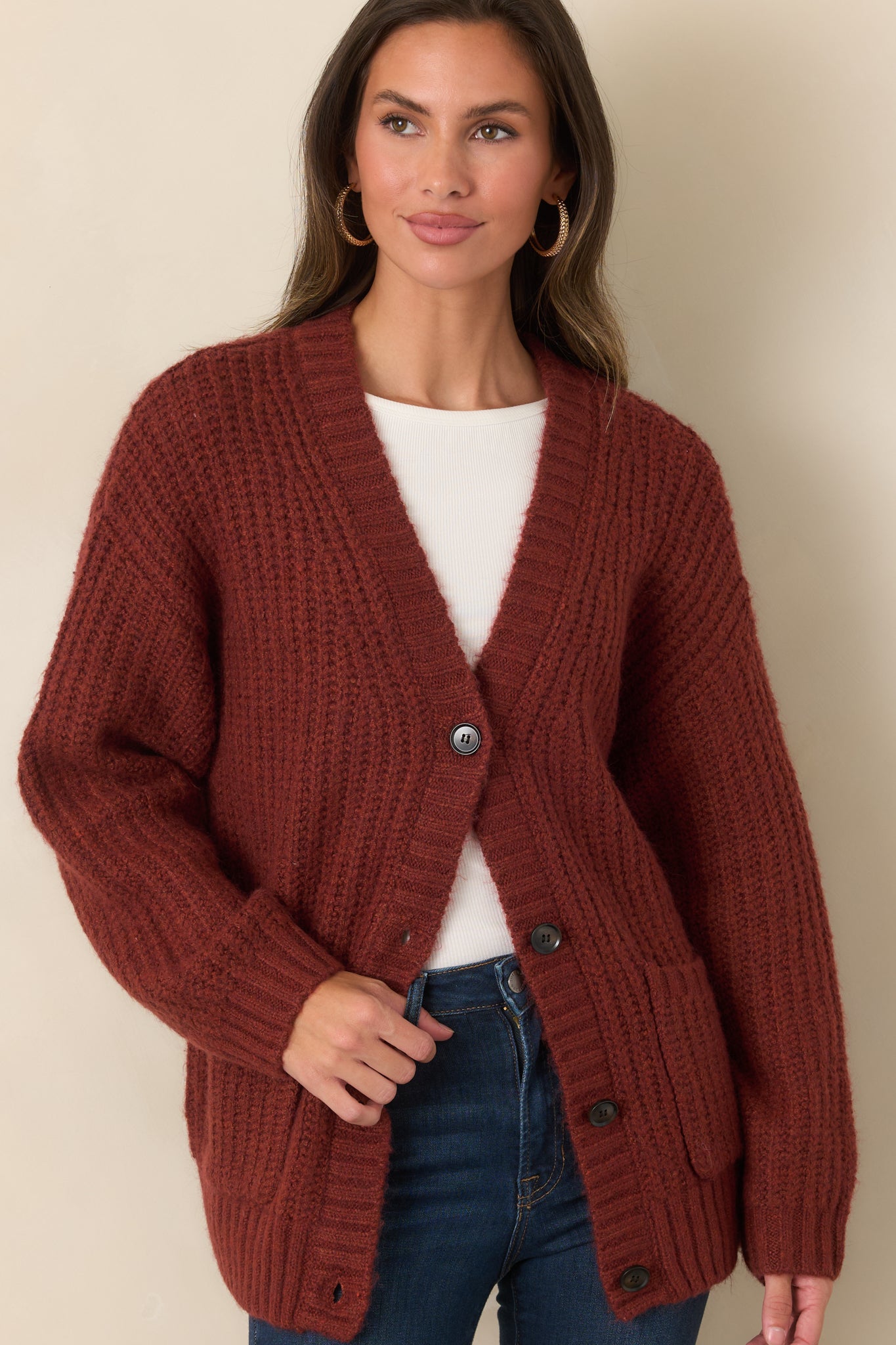 Whitmore Rouge Red Oversized Cardigan | Z Supply