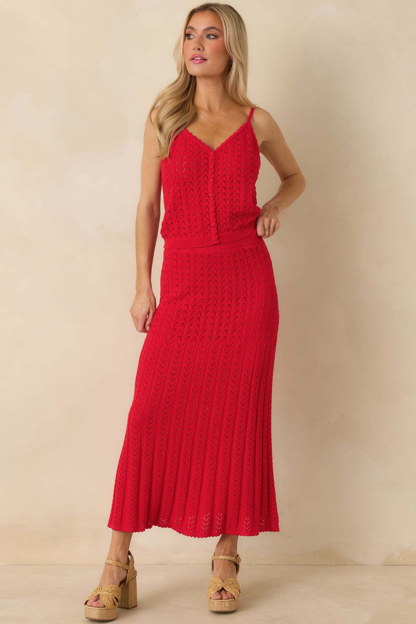 Z Supply Kiss Me Red Lexa Sweater Tank | Red Dress