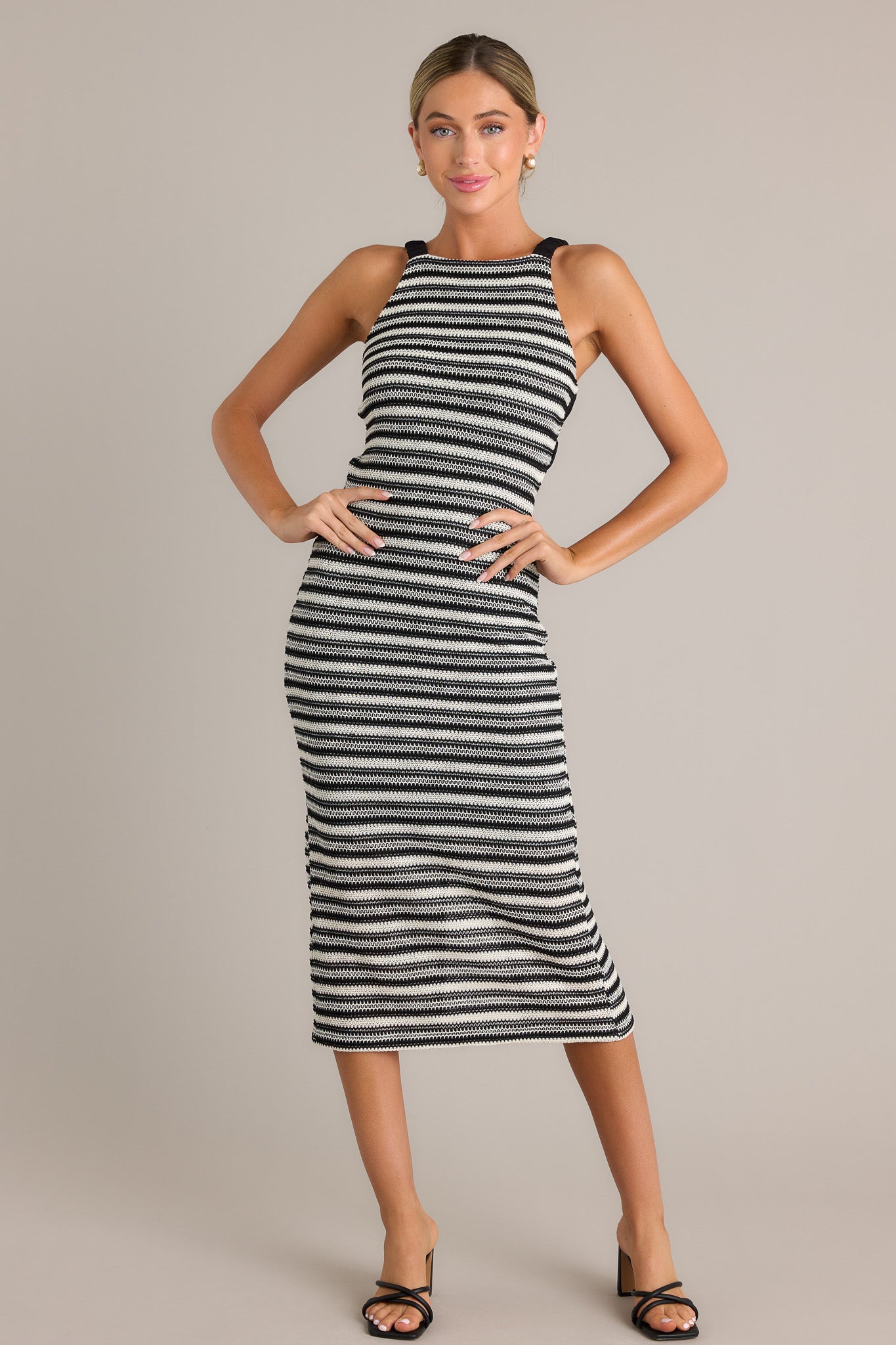 Sredie Midi Dress Dresses Jumpsuits Graphic Black