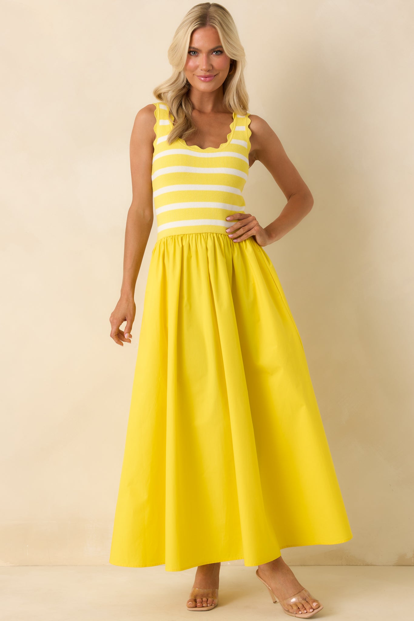long sleeve yellow wedding guest dress Modest Yellow Chiffon Maxi Dress,Yellow Wedding Guest Dress,Yellow Pro –  Simplepromdress