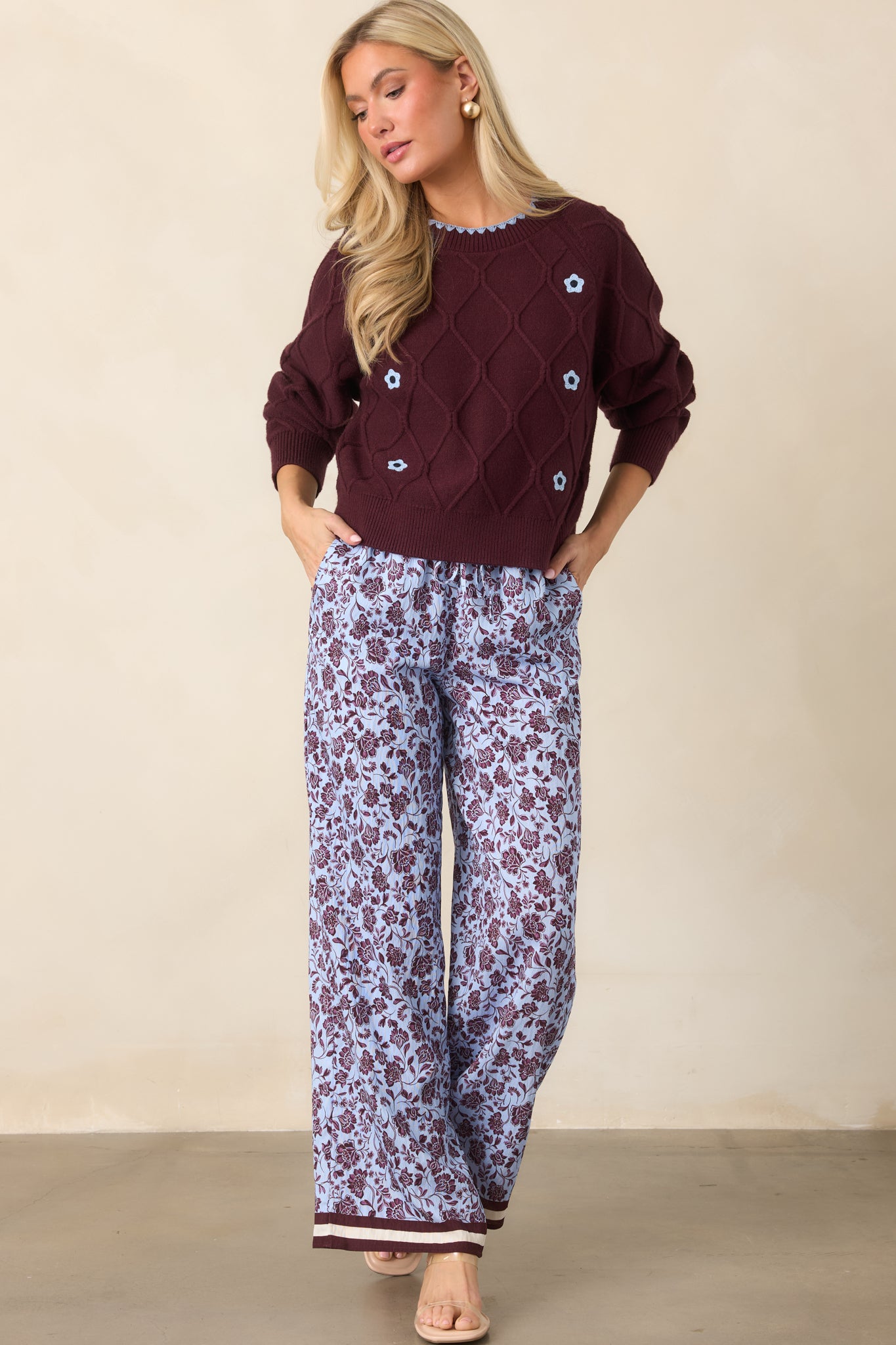 ボトムス Mila Trousers Cabin Stripe Floral 2-3y Romy Lilac Floral Pants | MINKPINK