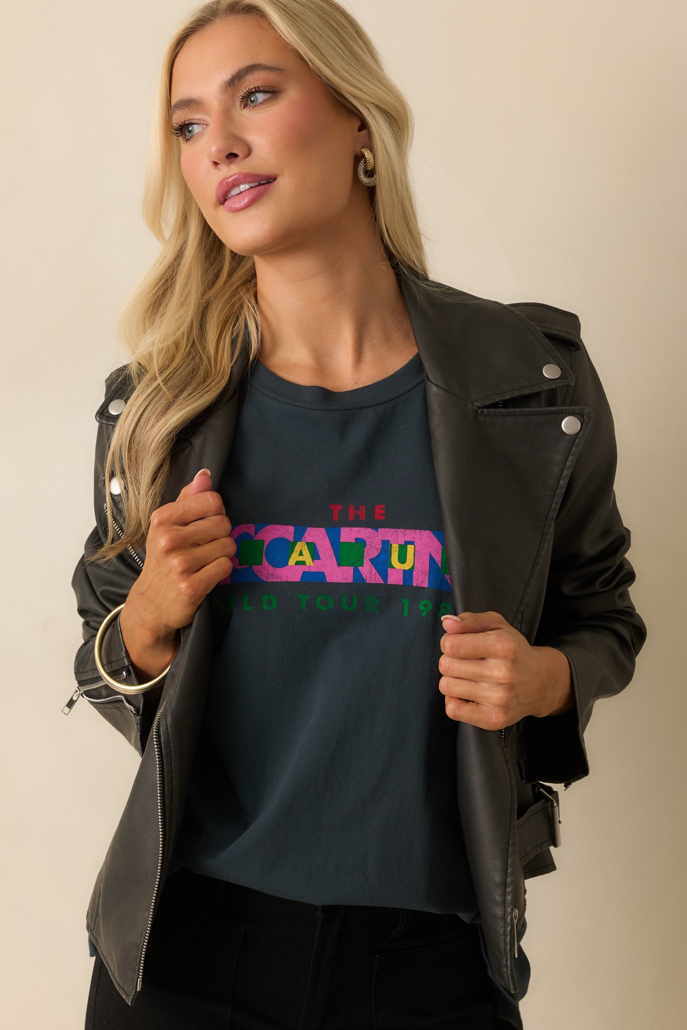 Daydreamer Paul McCartney Black World Tour 89-90 Merch Tee | Red Dress