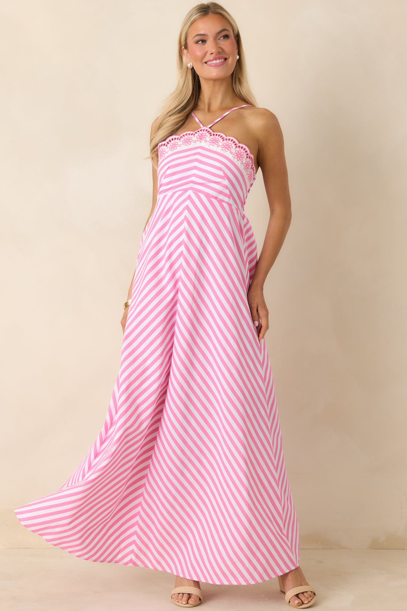strapless open back dress Marni Kids Marni Kids | Peach Pink Dress M00817 main image 1