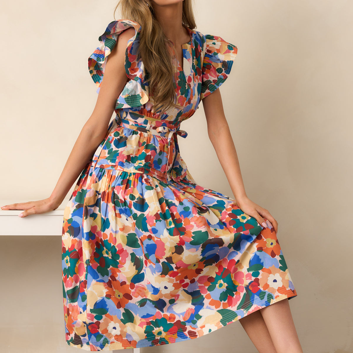 knee length dresses for ladies SKY ASTOR MAXI DRESS main image 1