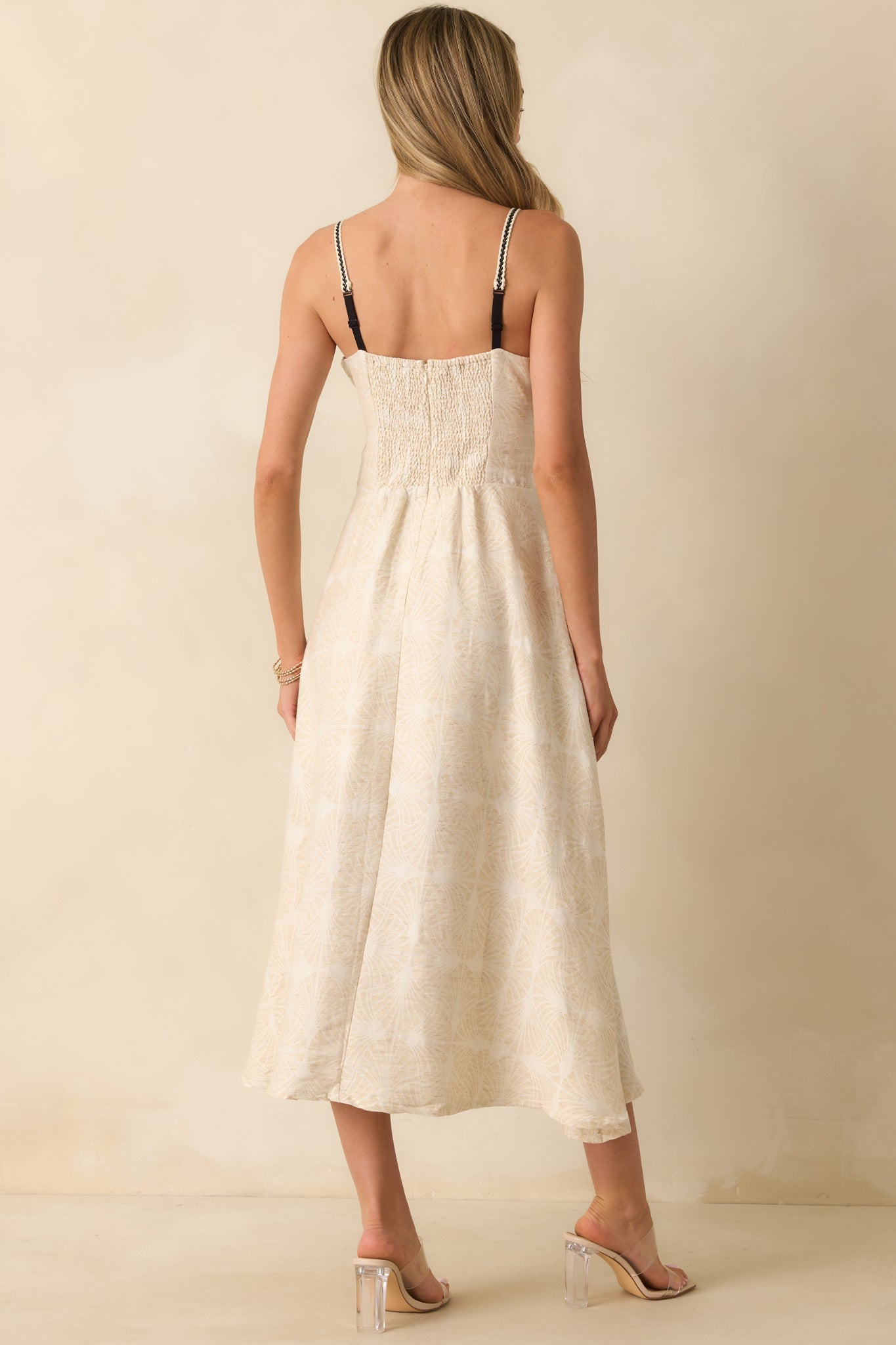 Light Beige Cotton Sleeveless Maxi Dress - Women's Dresses | Red Dress Light Beige Cotton Sleeveless Maxi Dress - Women's Dresses | Red Dress